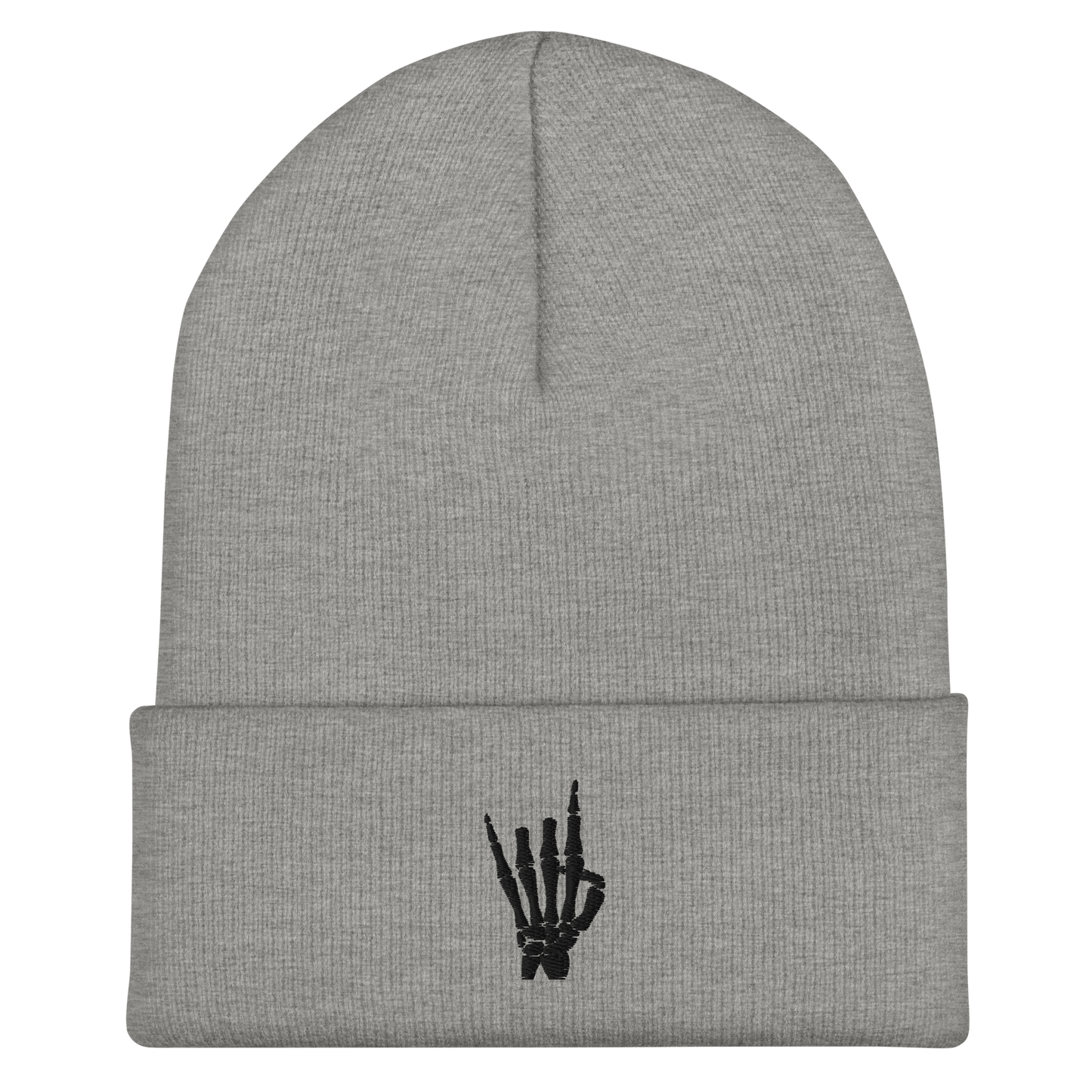 Rock On Skeleton Cuffed Beanie Goth Cloth Co.