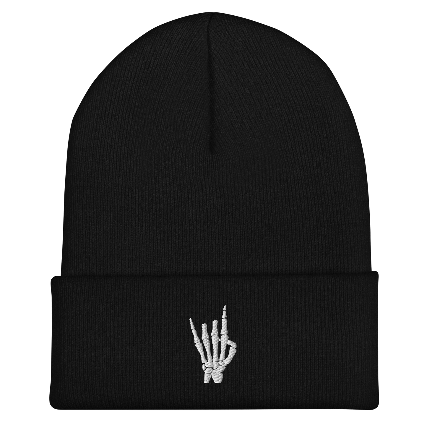 Rock On Skeleton Cuffed Beanie Goth Cloth Co.