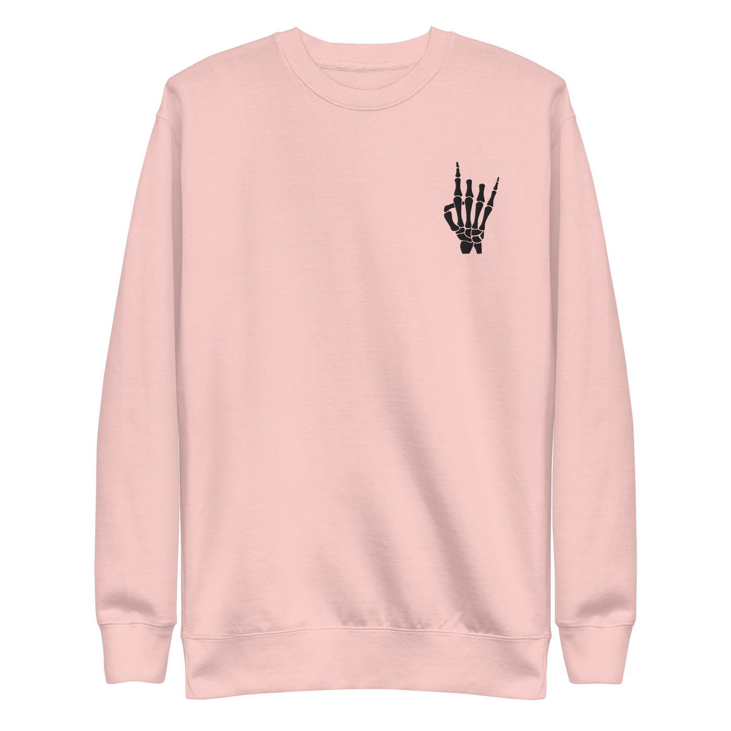 Rock On Skeleton Embroidered Sweatshirt Goth Cloth Co.