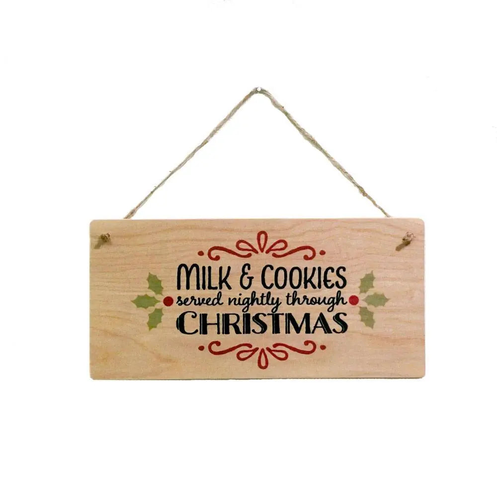 Rustic Christmas Decor - Hanging Wood Wall Sign Joyful Moose
