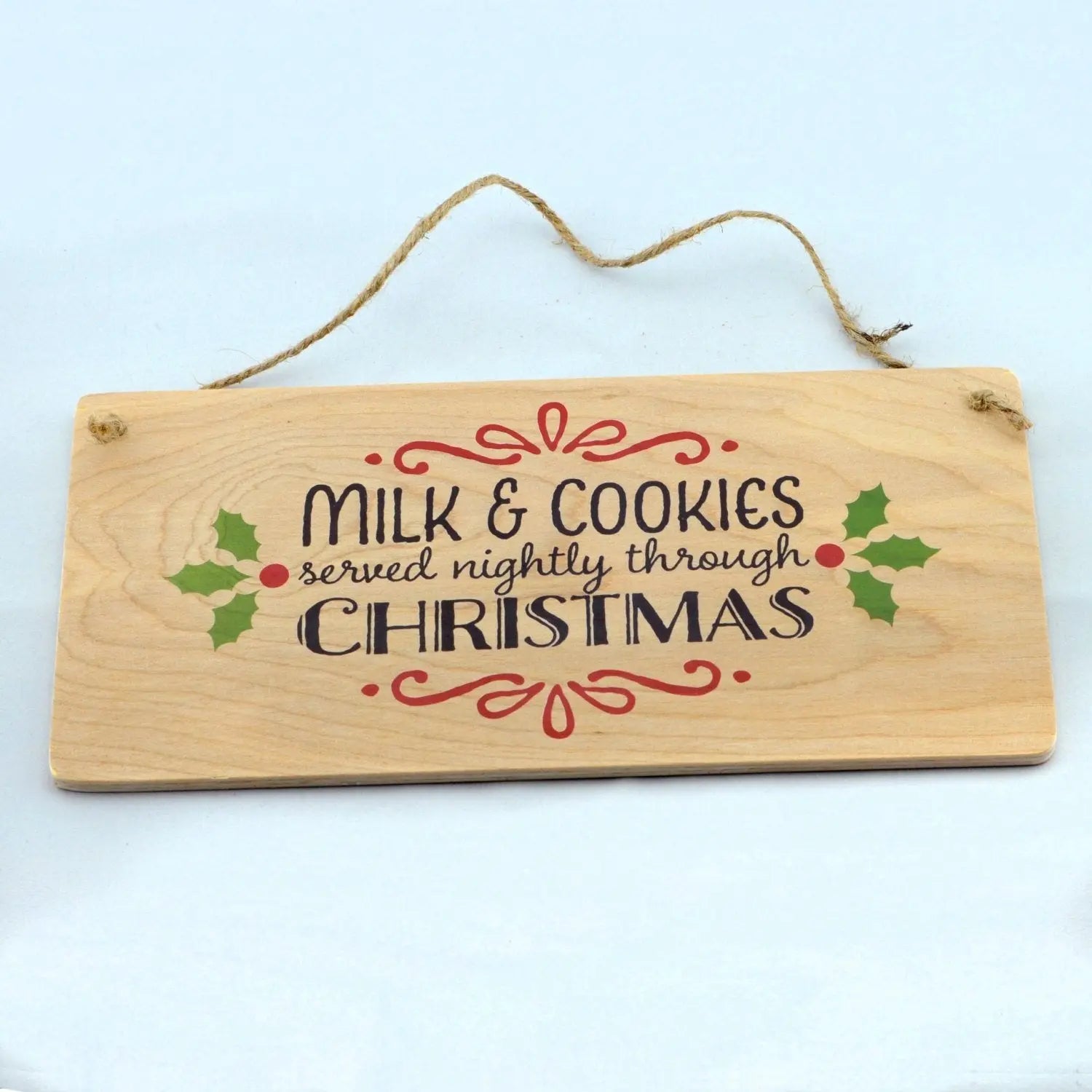 Rustic Christmas Decor - Hanging Wood Wall Sign Joyful Moose