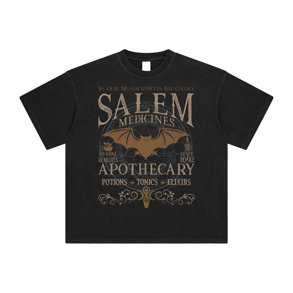 Salem Apothecary Enzyme Washed T-Shirt Goth Cloth Co.