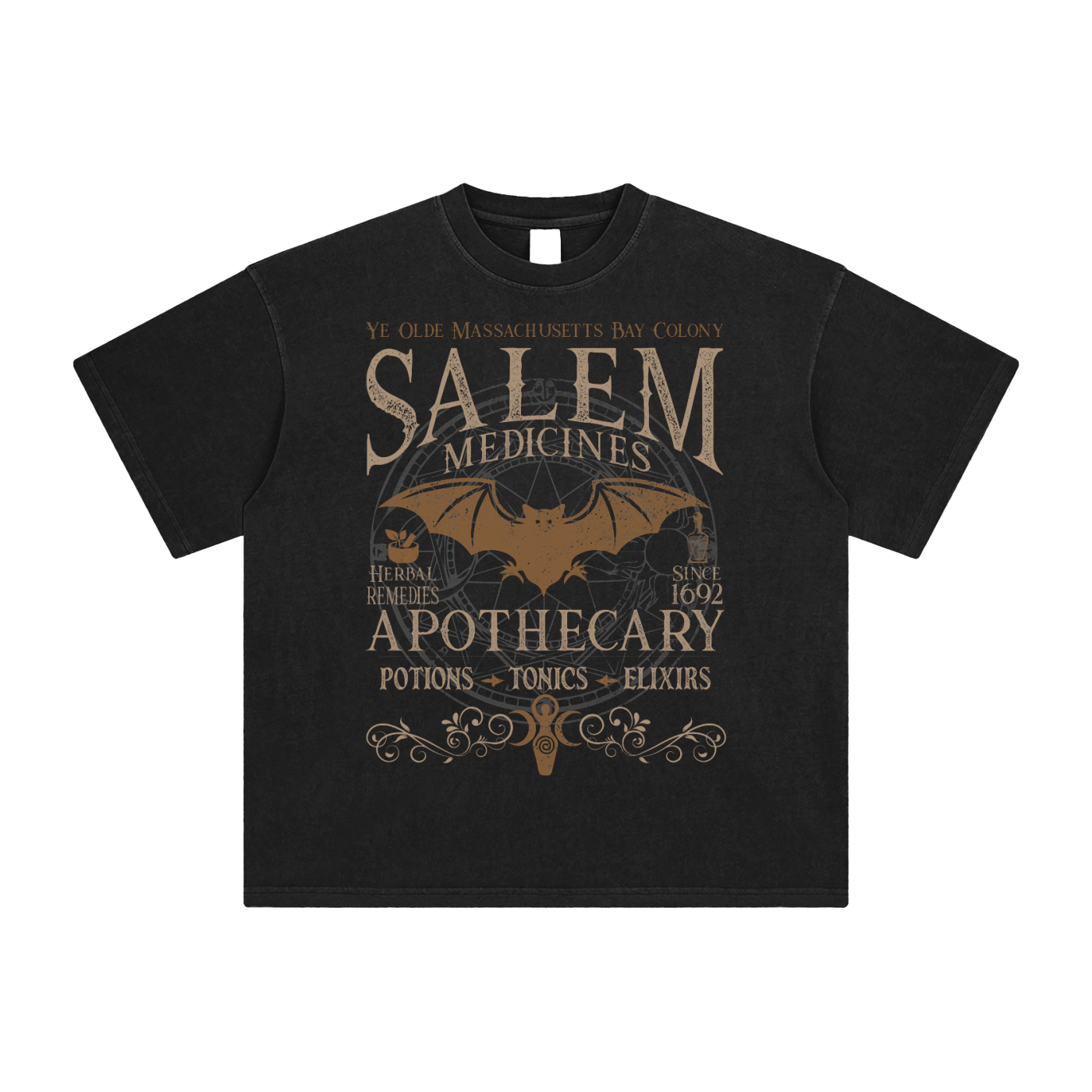 Salem Apothecary Enzyme Washed T-Shirt Goth Cloth Co.