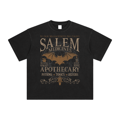 Salem Apothecary Enzyme Washed T-Shirt Goth Cloth Co.