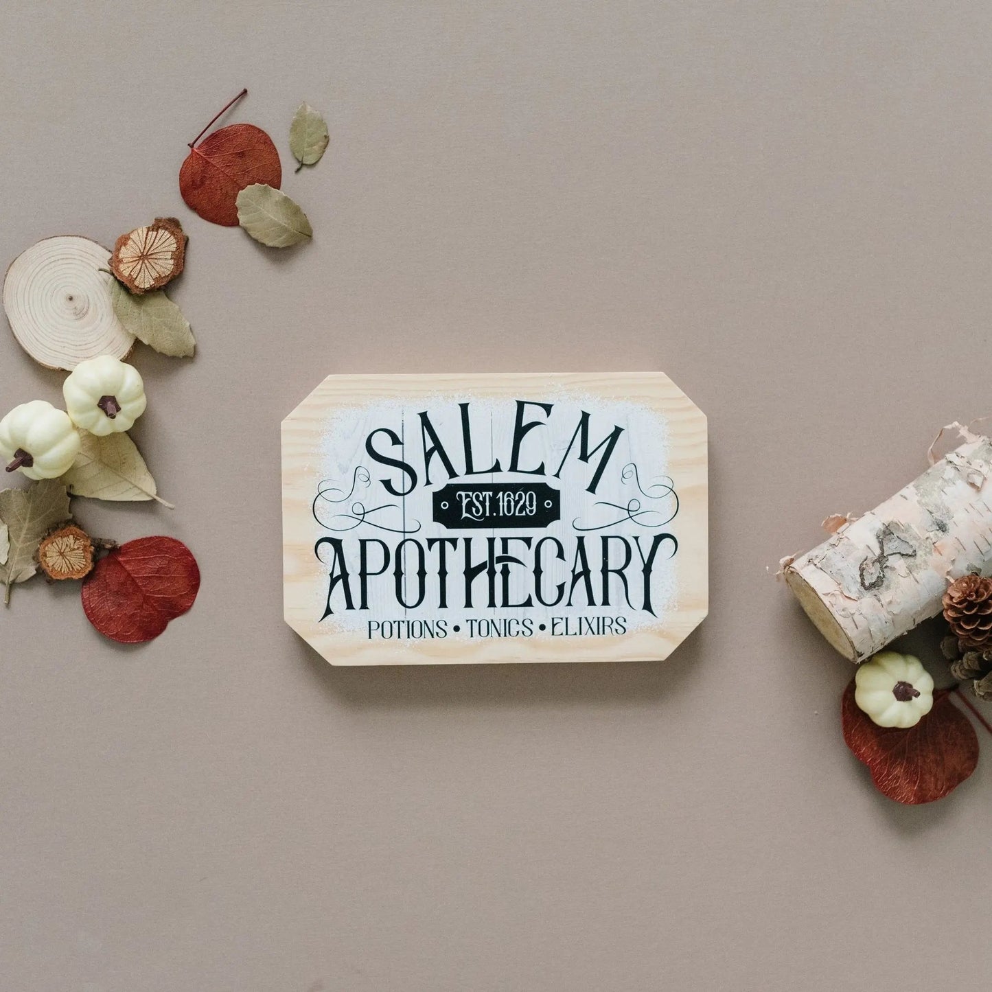 Salem Apothecary Sign Halloween Decor, wood block home decor, Fall decor wood sign Joyful Moose