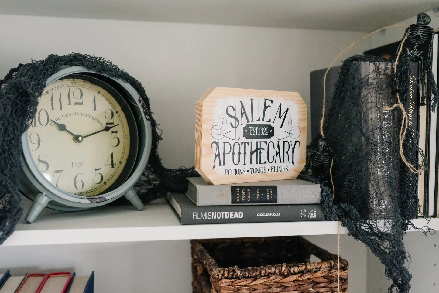 Salem Apothecary Sign Halloween Decor, wood block home decor, Fall decor wood sign Joyful Moose