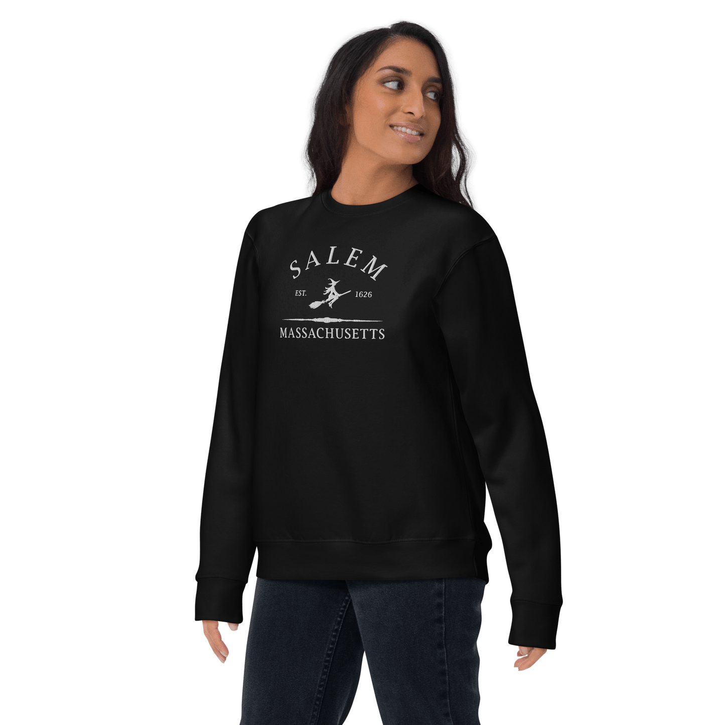 Salem Massachusetts Embroidered Sweatshirt Goth Cloth Co.