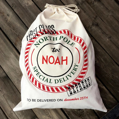 Santa Bag - Personalized Santa Bags - Custom Santa Bag Joyful Moose