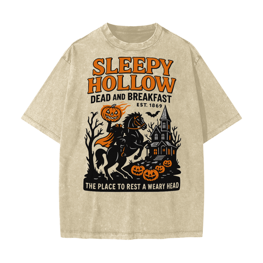 Sleepy Hollow Bed & Breakfast Acid Wash T-Shirt Goth Cloth Co.