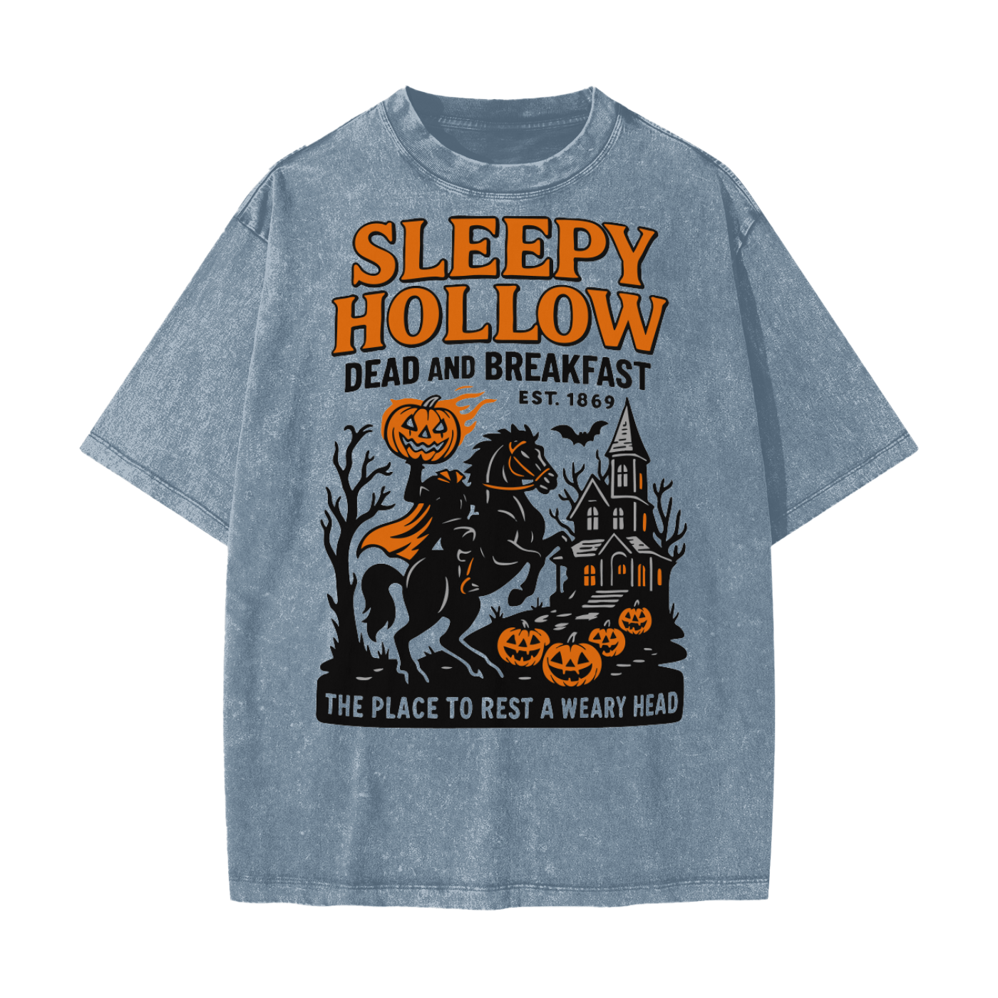 Sleepy Hollow Bed & Breakfast Acid Wash T-Shirt Goth Cloth Co.