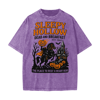 Sleepy Hollow Bed & Breakfast Acid Wash T-Shirt Goth Cloth Co.