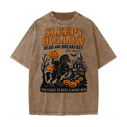 Sleepy Hollow Bed & Breakfast Acid Wash T-Shirt Goth Cloth Co.