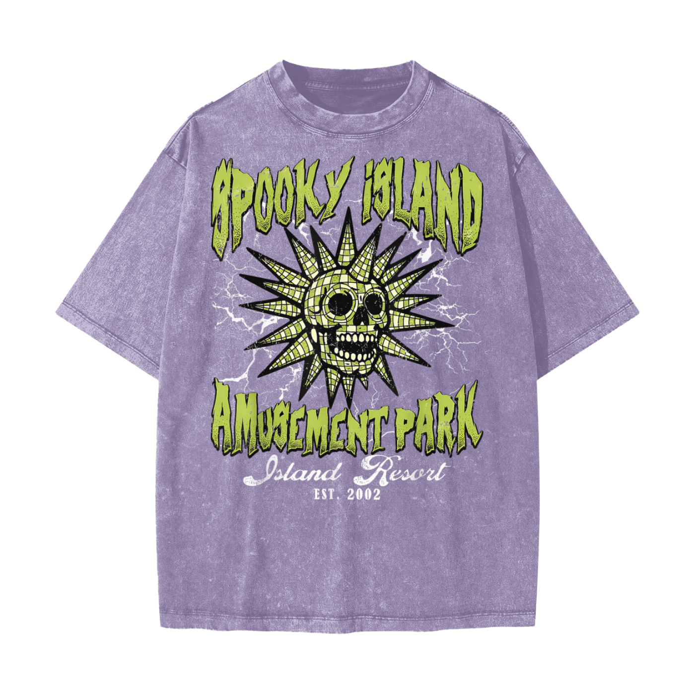 Spooky Island Amusement Park Snow Washed T-Shirt Goth Cloth Co.