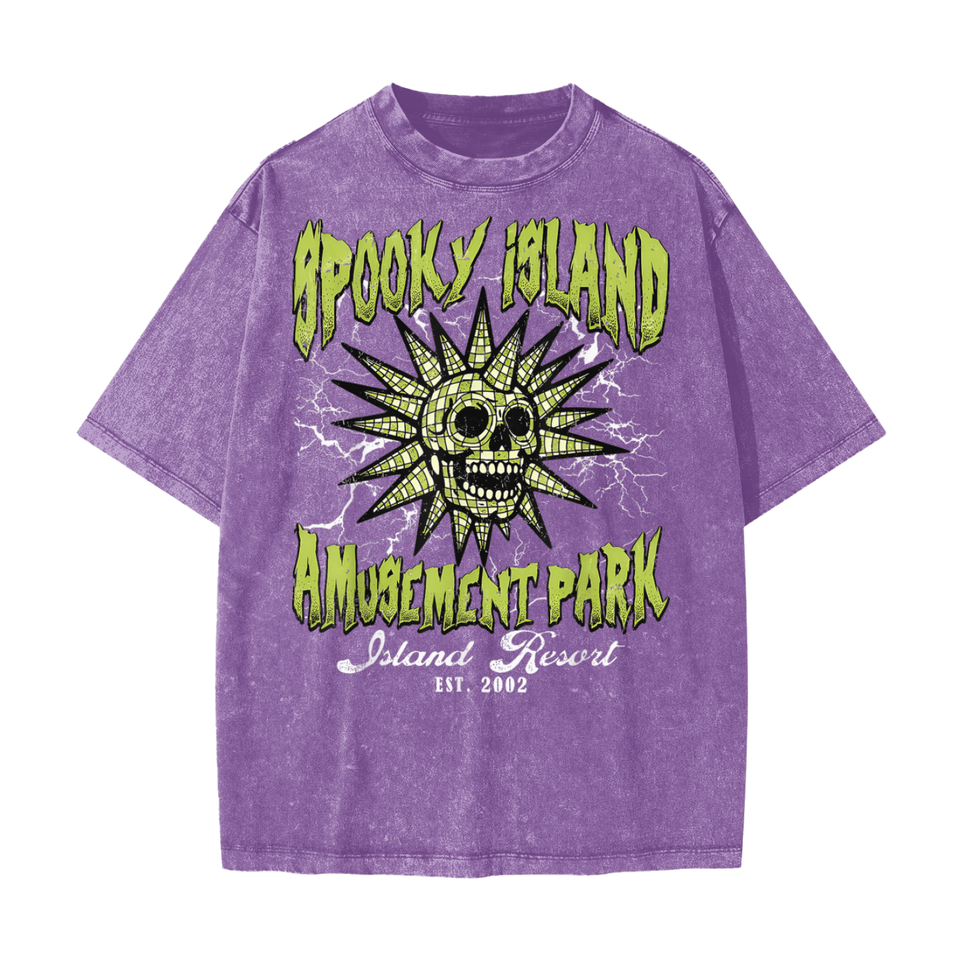 Spooky Island Amusement Park Snow Washed T-Shirt Goth Cloth Co.