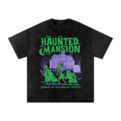 The Haunted Mansion Acid Wash T-Shirt Goth Cloth Co.