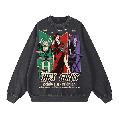 The Hex Girls Vintage Acid Wash Oversize Sweatshirt Goth Cloth Co.