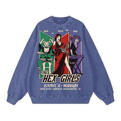The Hex Girls Vintage Acid Wash Oversize Sweatshirt Goth Cloth Co.