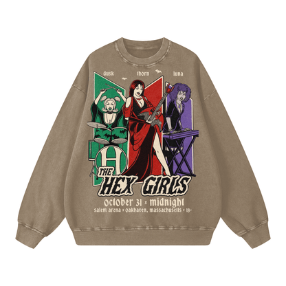 The Hex Girls Vintage Acid Wash Oversize Sweatshirt Goth Cloth Co.