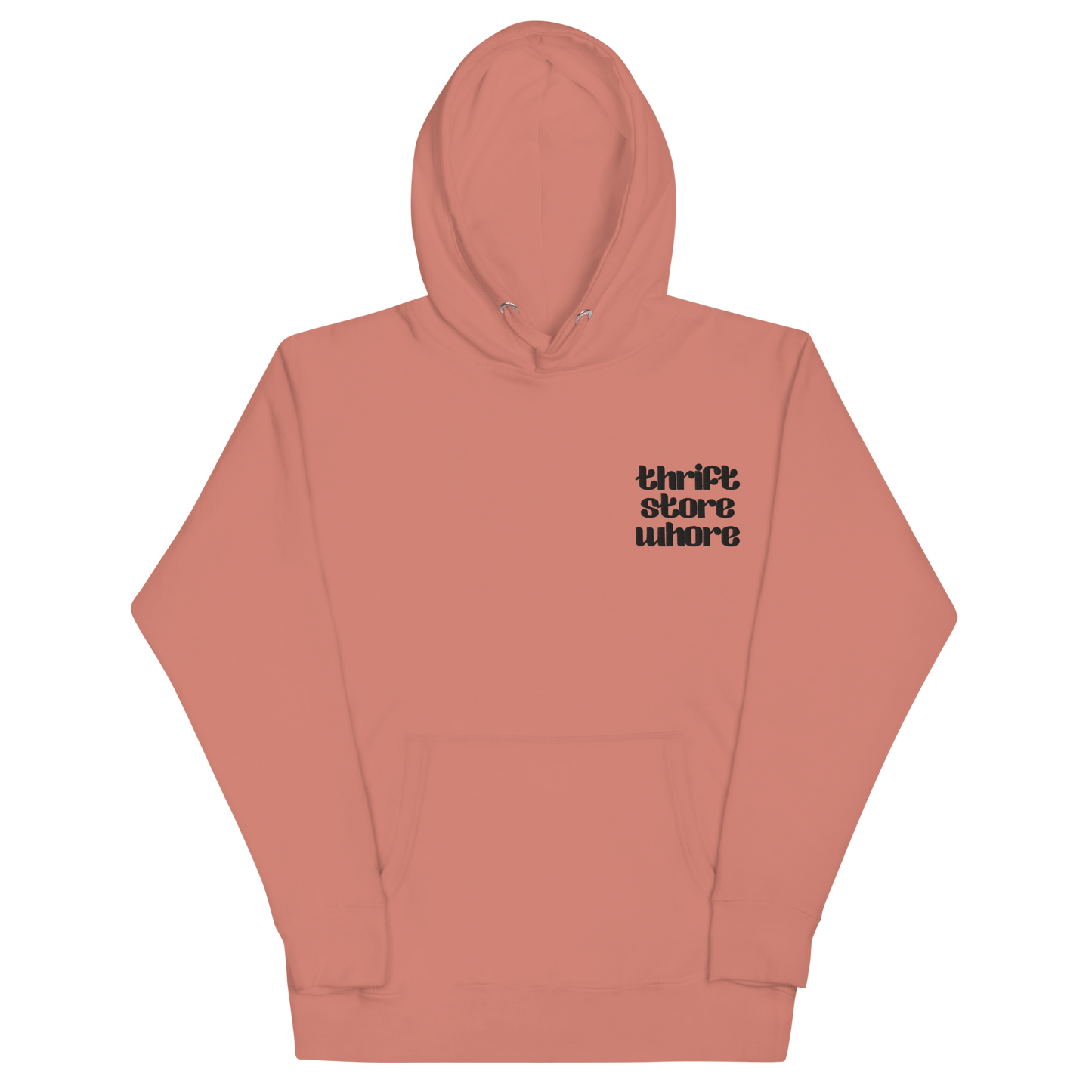 Thrift Store Whore Embroidered Hoodie Goth Cloth Co.