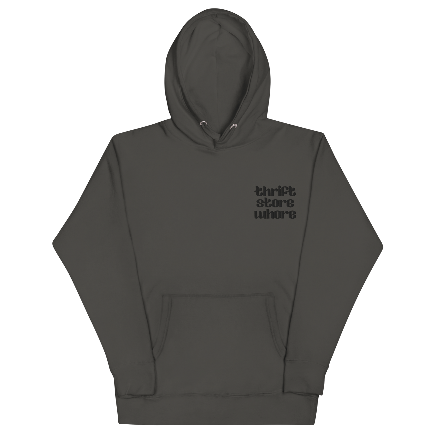 Thrift Store Whore Embroidered Hoodie Goth Cloth Co.