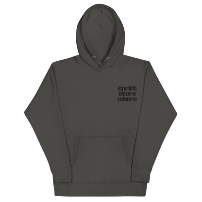 Thrift Store Whore Embroidered Hoodie Goth Cloth Co.