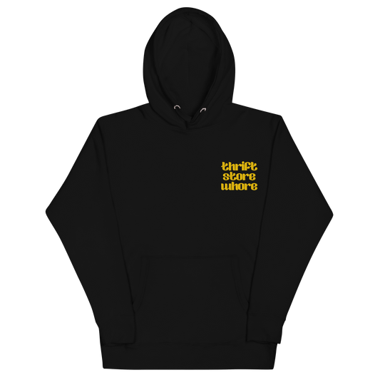 Thrift Store Whore Embroidered Hoodie Goth Cloth Co.