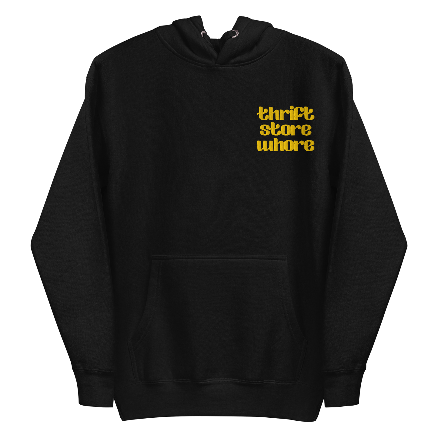 Thrift Store Whore Embroidered Hoodie Goth Cloth Co.