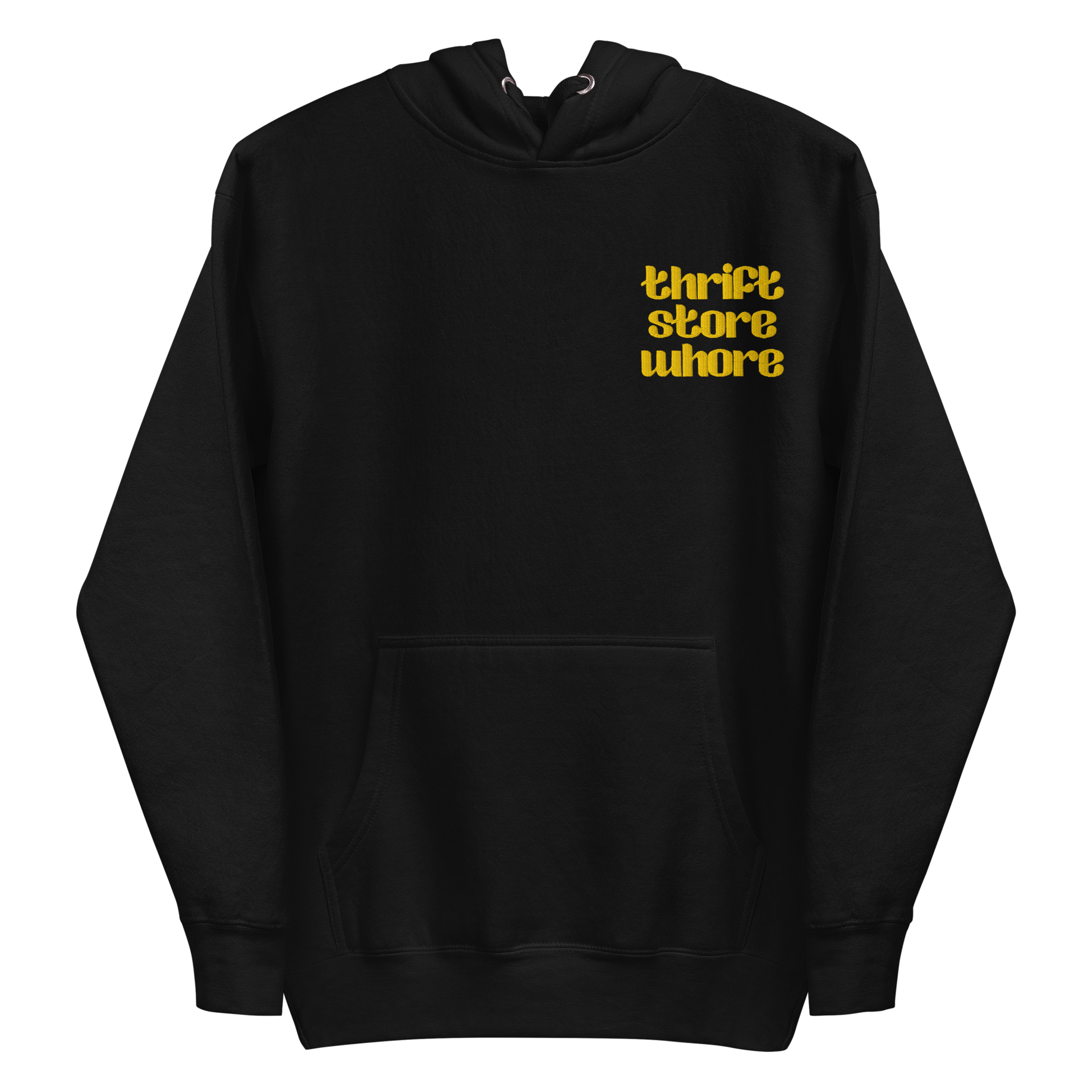 Thrift Store Whore Embroidered Hoodie Goth Cloth Co.