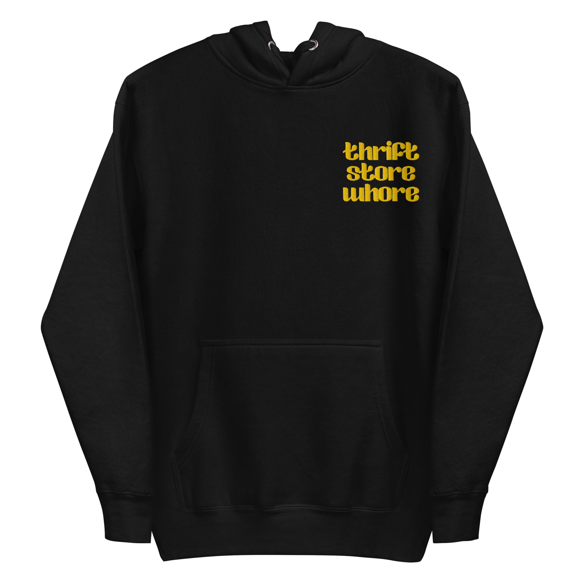 Thrift Store Whore Embroidered Hoodie Goth Cloth Co.