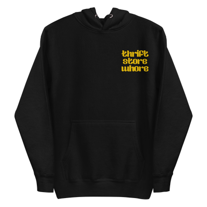 Thrift Store Whore Embroidered Hoodie Goth Cloth Co.