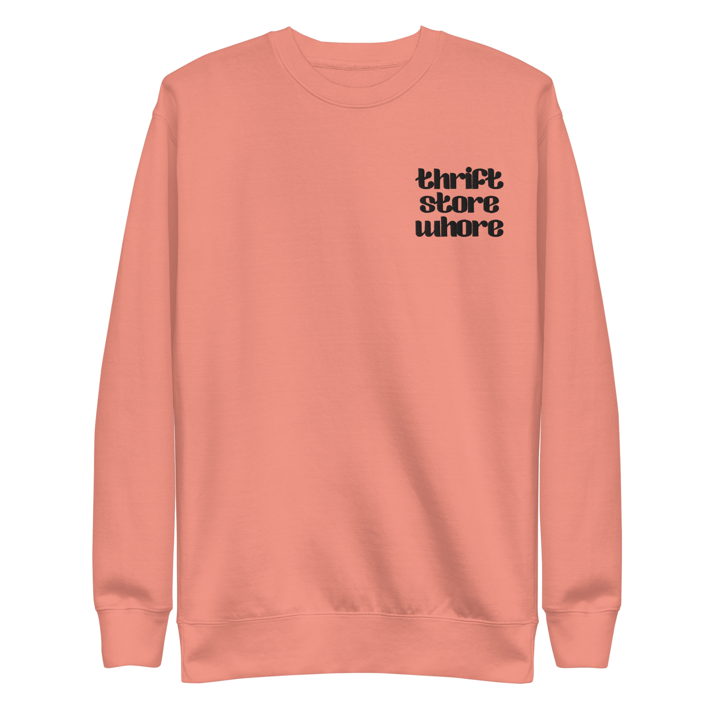 Thrift Store Whore Embroidered Sweatshirt Goth Cloth Co.