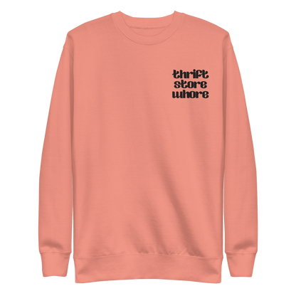 Thrift Store Whore Embroidered Sweatshirt Goth Cloth Co.