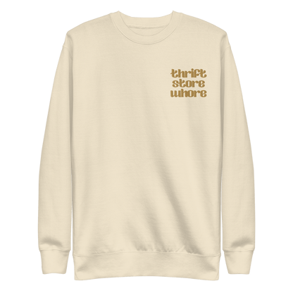 Thrift Store Whore Embroidered Sweatshirt Goth Cloth Co.