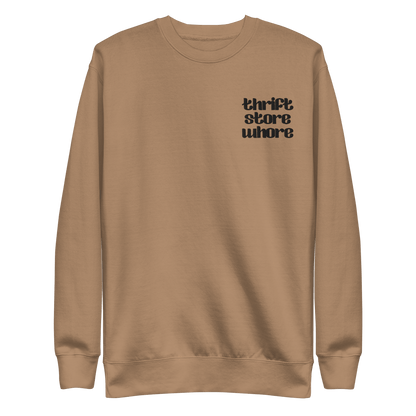 Thrift Store Whore Embroidered Sweatshirt Goth Cloth Co.