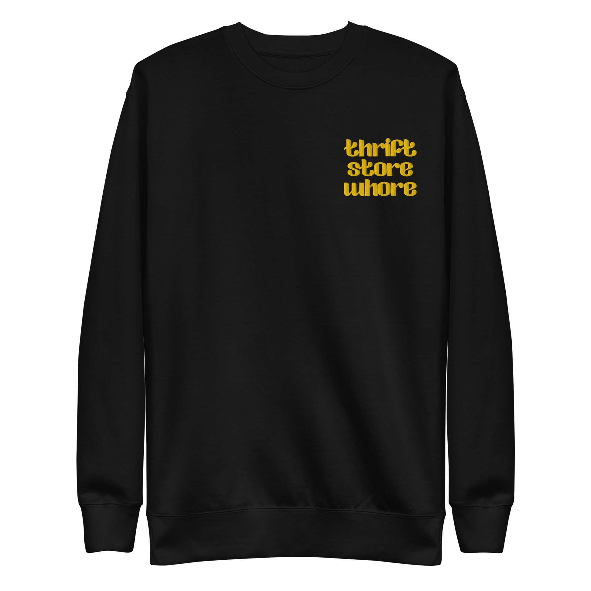 Thrift Store Whore Embroidered Sweatshirt Goth Cloth Co.