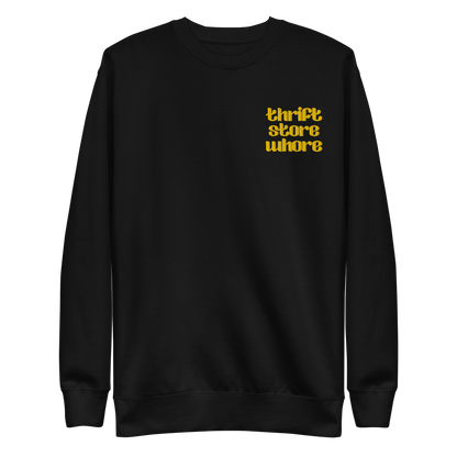 Thrift Store Whore Embroidered Sweatshirt Goth Cloth Co.