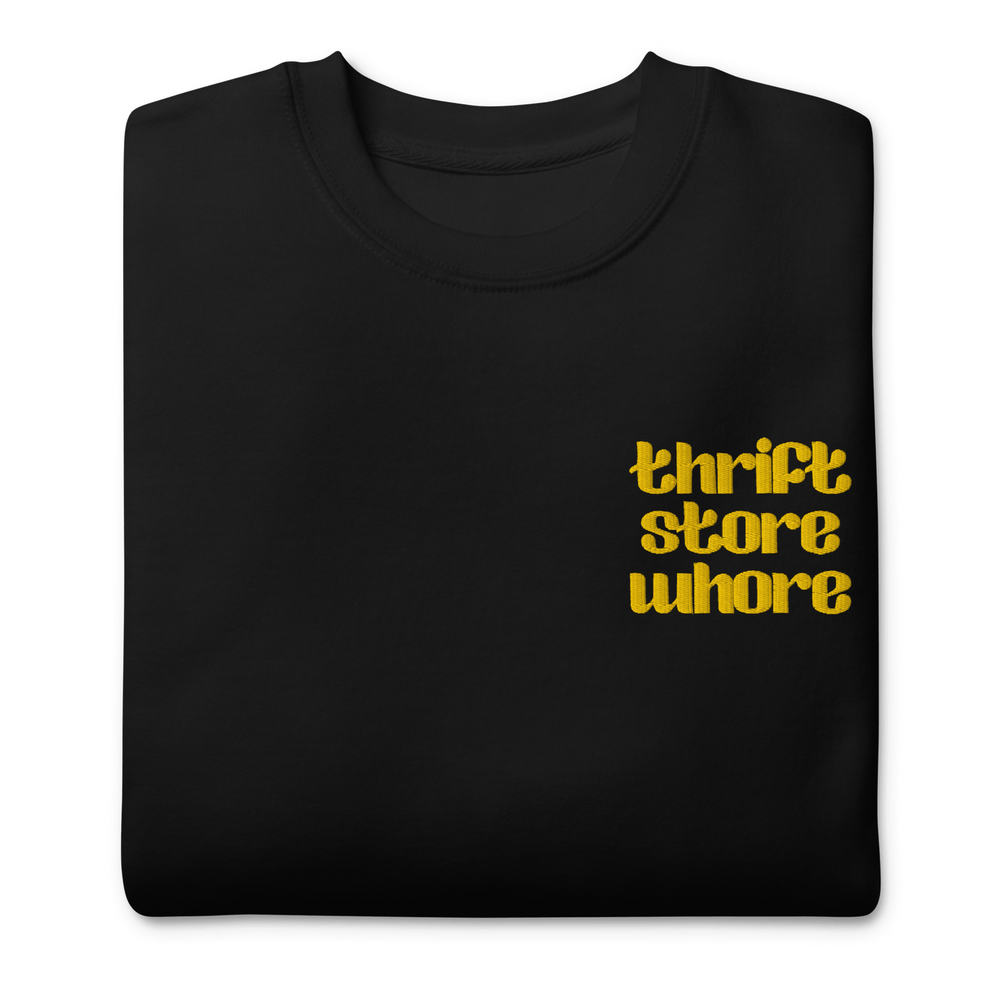 Thrift Store Whore Embroidered Sweatshirt Goth Cloth Co.