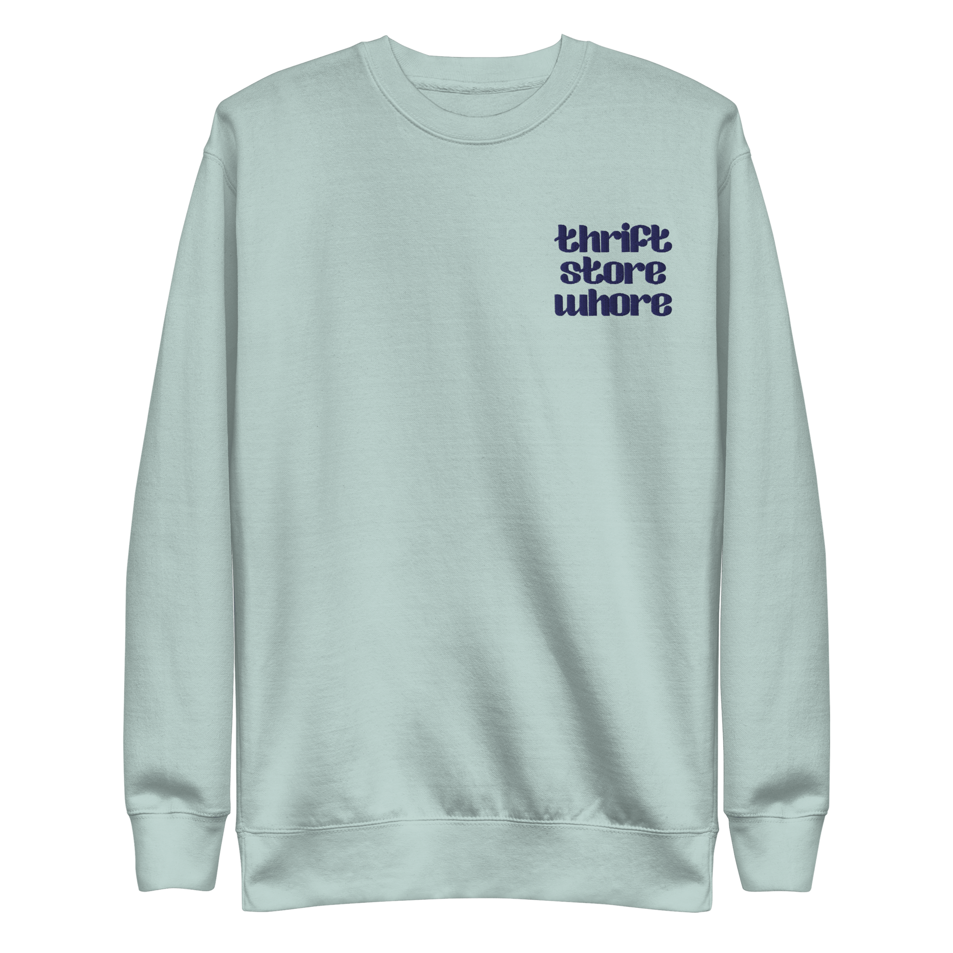Thrift Store Whore Embroidered Sweatshirt Goth Cloth Co.