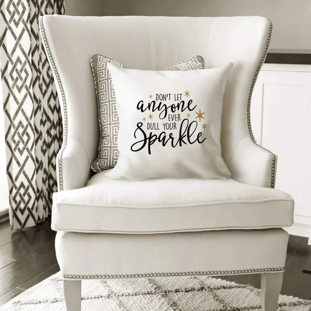 Throw Pillow with words - Motivational Quote Pillow Cover Joyful Moose