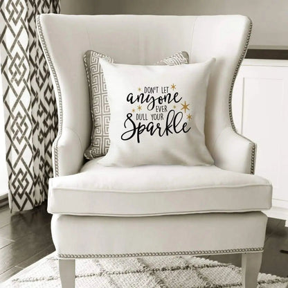 Throw Pillow with words - Motivational Quote Pillow Cover Joyful Moose