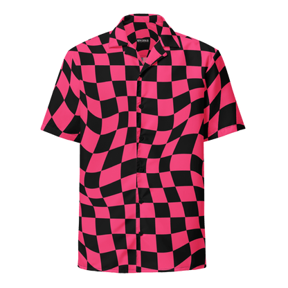 Twisted Tiles Checkerboard Button Up Shirt Goth Cloth Co.