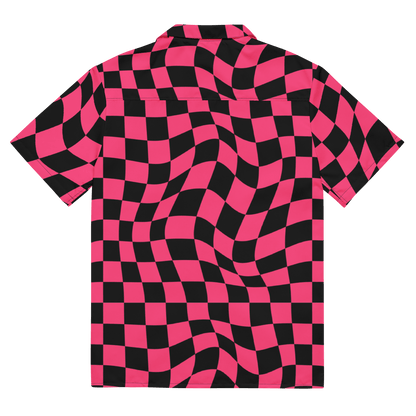 Twisted Tiles Checkerboard Button Up Shirt Goth Cloth Co.