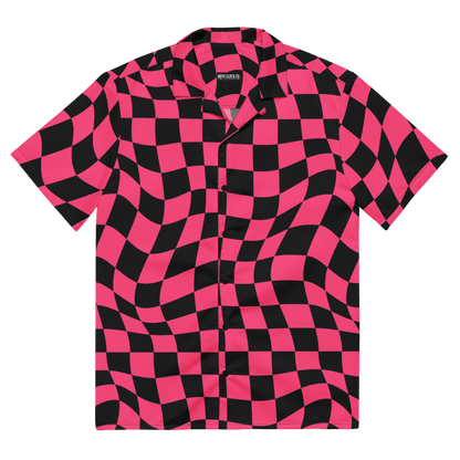 Twisted Tiles Checkerboard Button Up Shirt Goth Cloth Co.