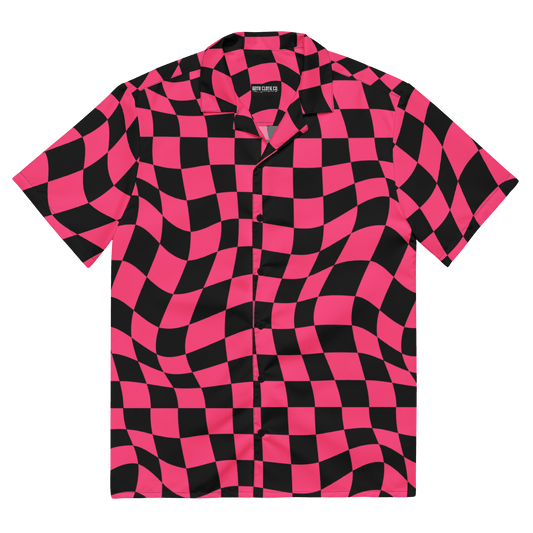 Twisted Tiles Checkerboard Button Up Shirt Goth Cloth Co.