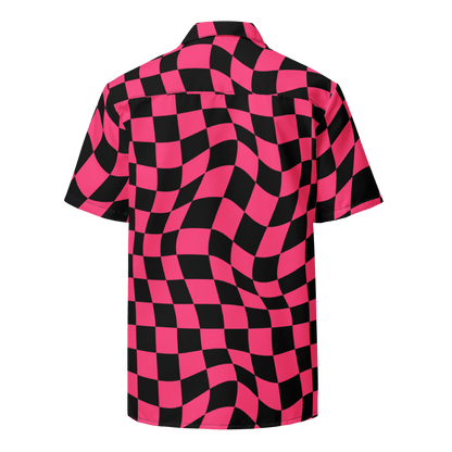 Twisted Tiles Checkerboard Button Up Shirt Goth Cloth Co.