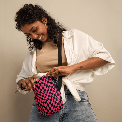 Twisted Tiles Checkerboard Crossbody Bag Goth Cloth Co.