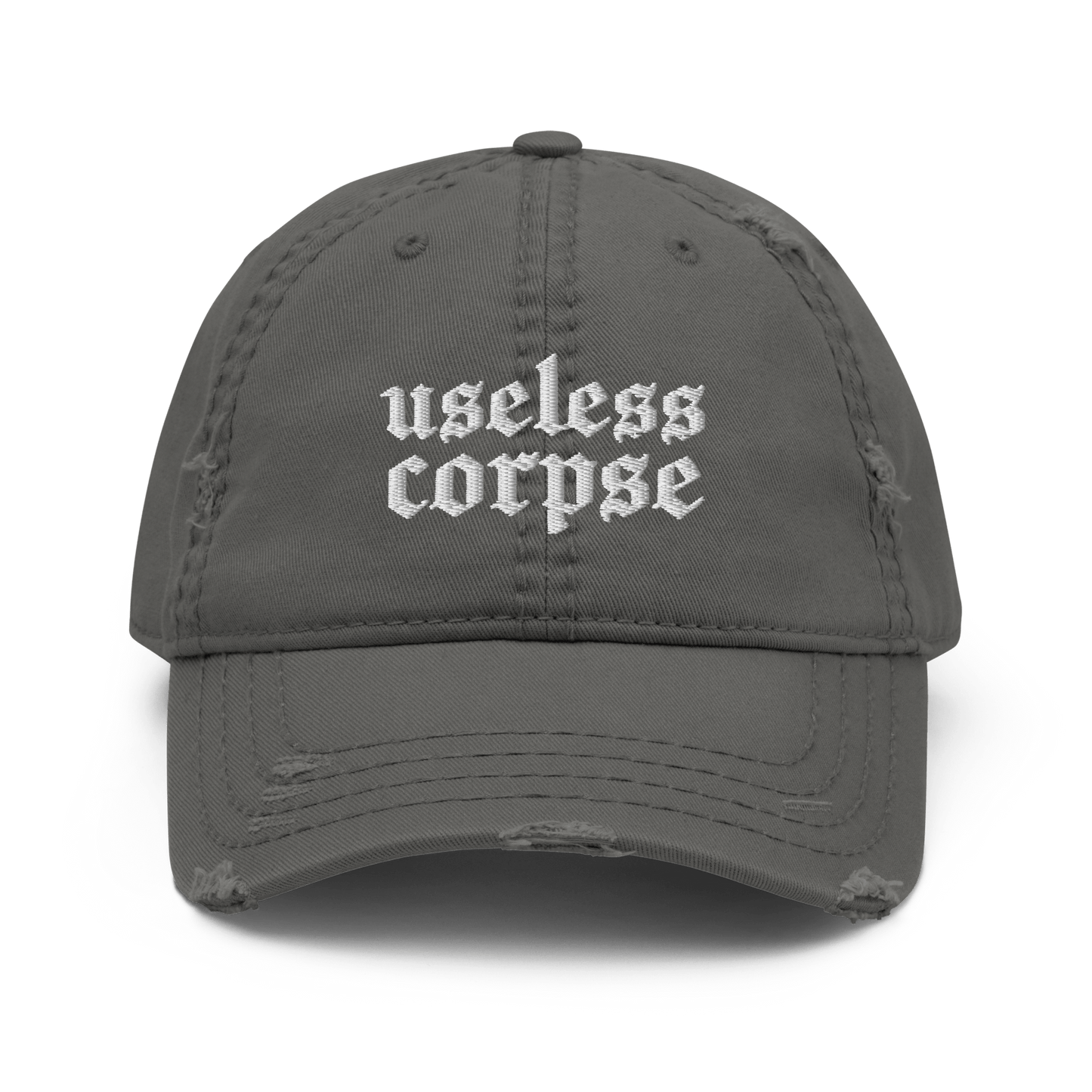 Useless Corpse Gothic Distressed Dad Cap Goth Cloth Co.