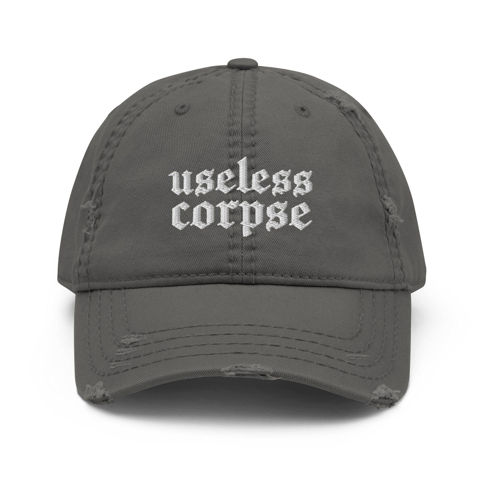 Useless Corpse Gothic Distressed Dad Cap Goth Cloth Co.