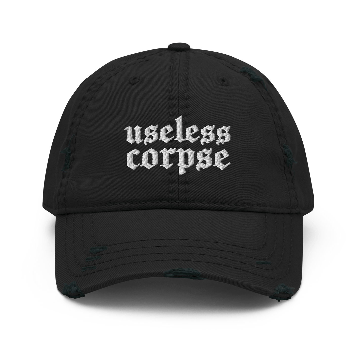 Useless Corpse Gothic Distressed Dad Cap Goth Cloth Co.