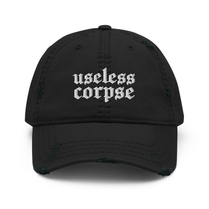 Useless Corpse Gothic Distressed Dad Cap Goth Cloth Co.